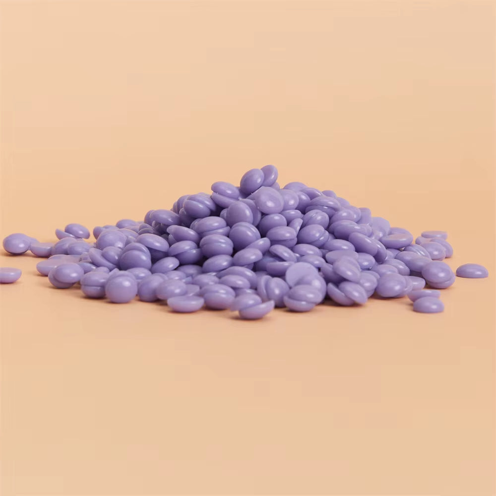 Time to Date 1Lb Rosin Free Glitter Lavender Luxury Strip Less Wax Beads Sensitive Skin 450G Brazilian Bikini Hair Removal Body