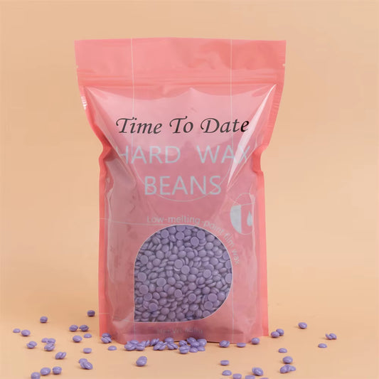 Time to Date 1Lb Rosin Free Glitter Lavender Luxury Strip Less Wax Beads Sensitive Skin 450G Brazilian Bikini Hair Removal Body