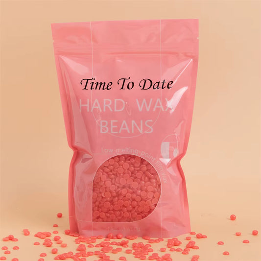 Time to Date Hot Film Strawberry Hard Full Body Waxing Natural for Sensitive Skin 1LB Coarse Hair Formula 450G Painless Wax