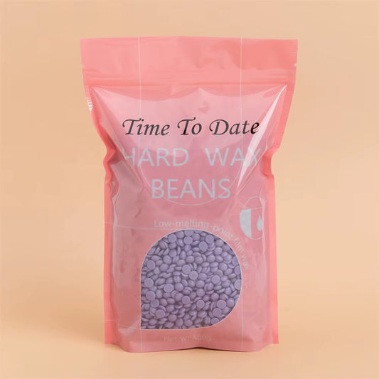 Time to Date 1Lb Rosin Free Glitter Lavender Luxury Strip Less Wax Beads Sensitive Skin 450G Brazilian Bikini Hair Removal Body
