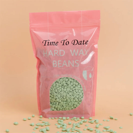 Time to Date Hot Film Hard Bikini Waxing Tea Tree Natural Sensitive Skin 1LB Coarse Hair Formula 450G Painless Brazilian Wax